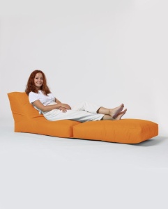 Kerti babzsákfotel, Siesta, narancssárga, 180x55x40 cm