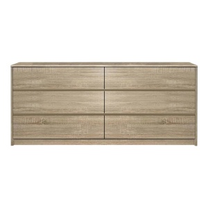 Komód, Kuanger, fiókos, natúr MDF, 120x40x70 cm - Img 1