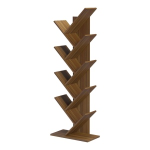 Könyvespolc, Fyllo, dió, 50x25x141.5 cm - Img 3