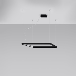 LED-es csillár, Nelya, 3000K, fekete, 80x80x150 cm - Img 2