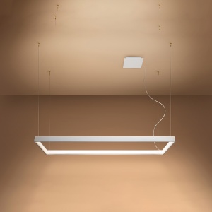 LED-es csillár, Tuula, 3000K, fehér, 100x30x150 cm - Img 4