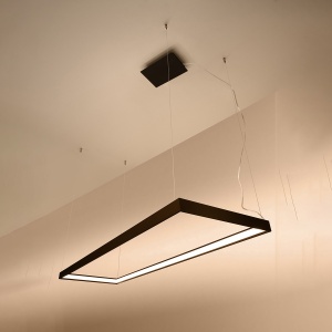 LED-es csillár, Tuula, 3000K, fekete, 130x40x150 cm - Img 4