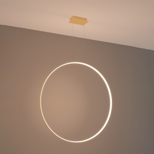LED-es függőlámpa 3000K, Rio, arany, 110x16x150 cm - Img 3