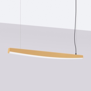 LED-es függőlámpa 4000K, Jorun 120, arany, 120x3x210 cm - Img 2