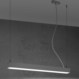 LED-es függőlámpa 4000K, Pinne, szürke, 67x6x150 cm - Img 3
