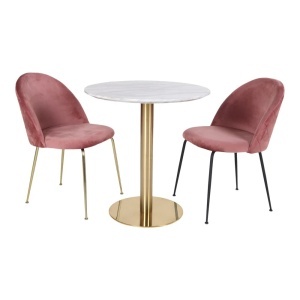 Masa dining Bolzano, Alb, 90x90x75 cm - Img 2