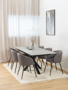Masa dining Heaven, Gri, 76x210x90 cm