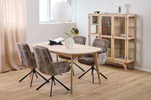 Masa dining Marte, Alb, 76x180x102 cm