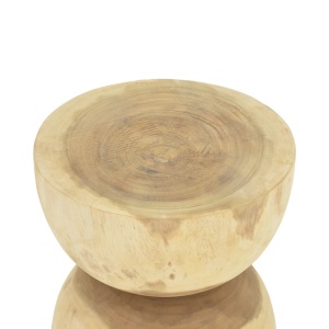 Masuta auxiliara Hourglass, Natural, 40x40x45 cm - Img 3
