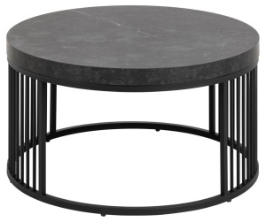 Masuta de cafea Strington, Negru, 35x65x65 cm - Img 4