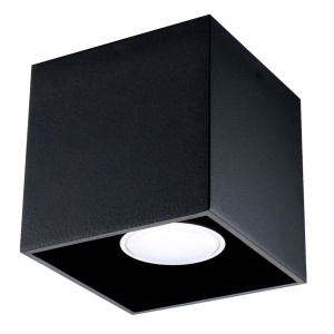 Mennyezeti lámpa, Quad, fekete, 10x10x10 cm