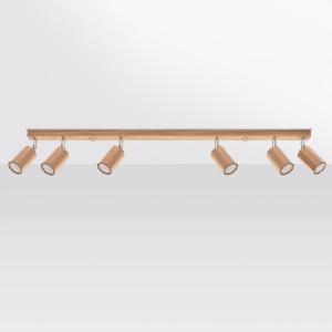 Mennyezeti lámpa, Zake, tölgy, 120x5x20 cm - Img 2