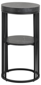 Noptiera Strington, Negru, 65x35x35 cm - Img 4