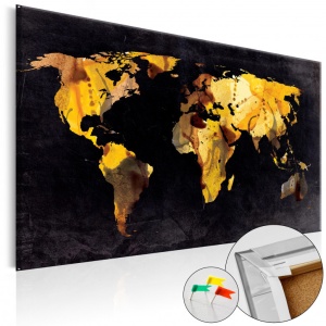 Parafa kép If the World were a desert... [Cork Map], 60x40 cm