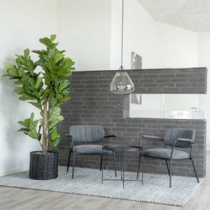 Planta artificiala decorativa Smochin lira, Verde, 81x93x190 cm - Img 2