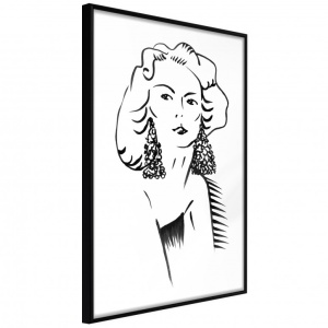Poszter fekete kerettel, ""Hypnotic Earrings"", 20x30 cm
