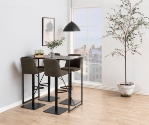 Scaun de bar Avanja, Gri, 107.5x43x51 cm - Img 2
