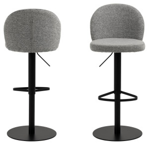 Scaun de bar Patricia, Gri, 109x44x50 cm - Img 4