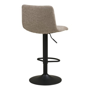 Scaun de bar tapitat Middelfart, Gri deschis, 45x43x88/108 cm - Img 2