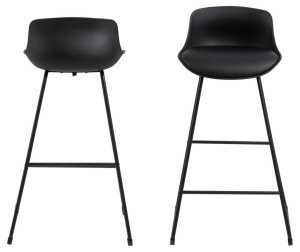 Scaun de bar Tina, Negru, 94x43x49 cm - Img 3