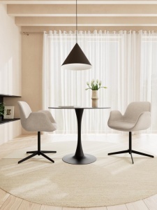 Scaun dining Beth, Maro, 81x57.5x55 cm