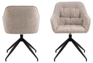 Scaun dining Brooke, Bej, 82x57x54.5 cm - Img 6