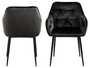 Scaun dining Brooke V1, Gri, 83x58x55 cm - Img 4
