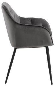 Scaun dining Brooke V2, Gri, 83x58x55 cm - Img 8
