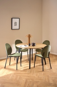 Scaun dining Cliff, Verde, 87x50x57.5 cm - Img 4