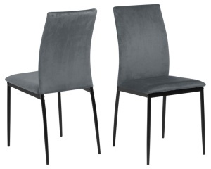 Scaun dining Demina V2, Gri, 92x43.5x53 cm - Img 2