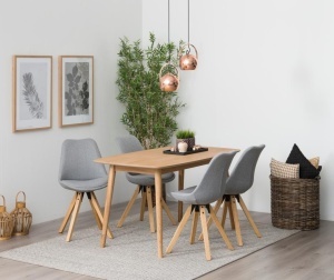 Scaun dining Dima V1, Gri, 85x48.5x55 cm - Img 3