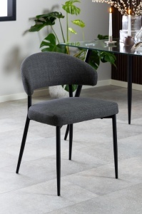 Scaun dining Edina V1, Gri, 77x56x55 cm