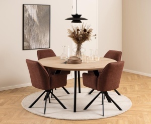 Scaun dining Glenda, Portocaliu, 88.5x61x63 cm - Img 2