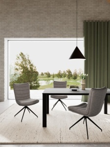 Scaun dining Grafton, Gri, 96.5x50.5x65 cm - Img 2