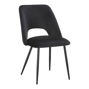 Scaun Nelda, Negru, 44x58x82 cm
