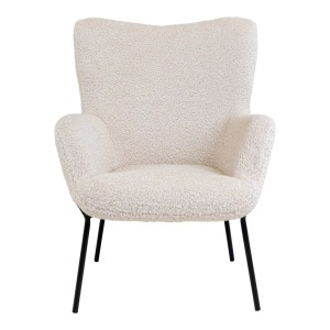 Scaun tapitat Glasgow, Alb, 79x70x98 cm - Img 4