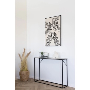 Suport pentru lumanari Hurricane, Negru, 30x12x15 cm - Img 3