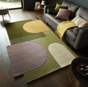 Szőnyeg, Flair Rugs, Lozenge, zöld/többszínű, 120x180 cm