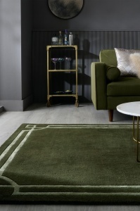 Szőnyeg Gatsby gyapjú, Flair Rugs, olajzöld, 120x170 cm