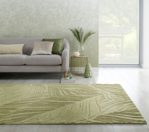 Szőnyeg leveles mintával, Flair Rugs, Lino, zsálya, 160x230 cm - Img 1