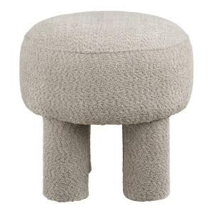 Taburet circular Canberra, Nisip inchis, 43x43x43 cm - Img 4