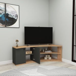 TV-konzol, Termera, zöld, 135x67.7x48.6 cm - Img 2
