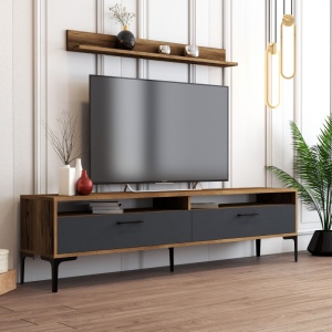 TV-szekrény, Istanbul, Dió, Antracit - Img 2