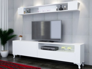 TV-szekrény, Kar, Fehér - Img 2