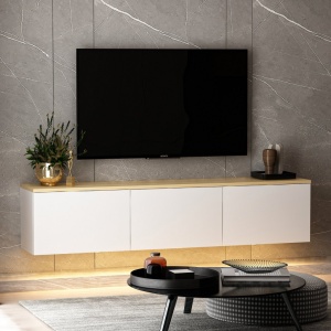 TV-szekrény, Neon, Fehér v2 - Img 3