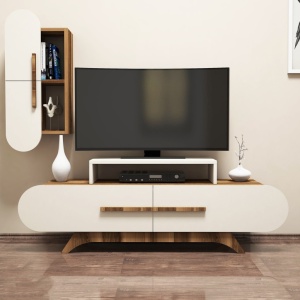 TV-szekrény, Rose S, Dió, Krém - Img 2