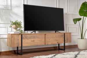 TV-szekrény, Serenity, Natúr, Fekete