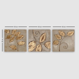 Vászonkép szett, 3P5780, többszínű, 30x30x3 cm, 3 részes - Img 2