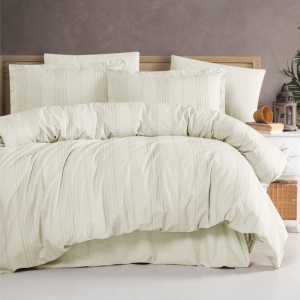 Ágyneműhuzat-garnitúra, Arakis V5, 4 részes, ekrü, Jacquard - Img 2