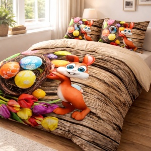 Ágyneműhuzat Húsvéti 6 részes Easter V17, finom pamut (flanel)